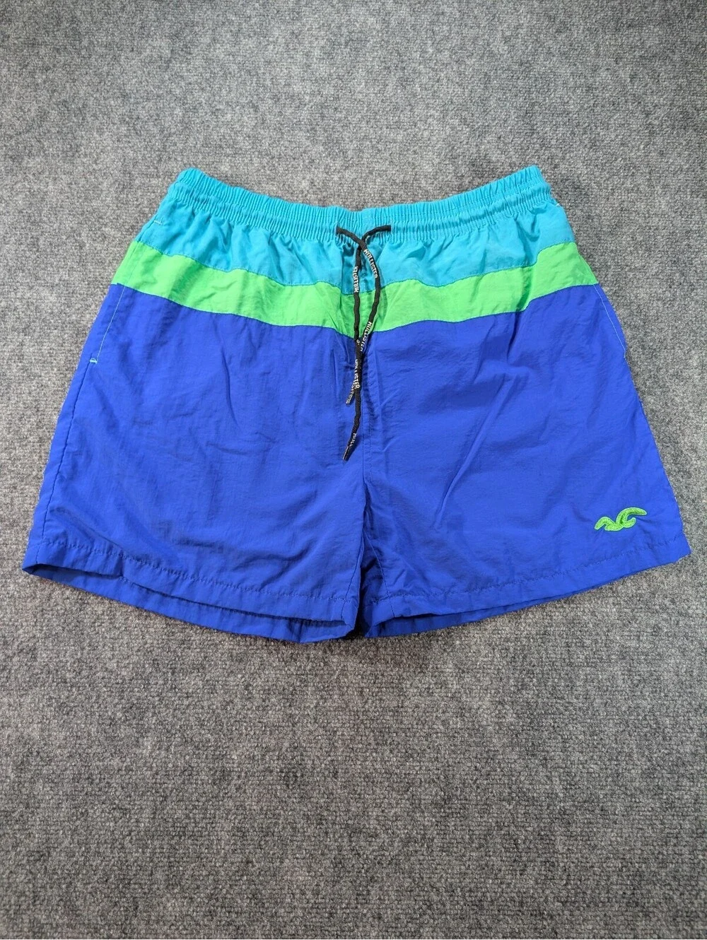 Hollister Men's Colorblock Swim Shorts Size 3XL Blue Green